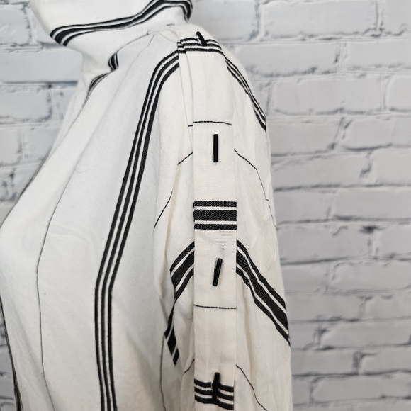 Tibi Striped Mock Neck Top - Picture 4 of 10